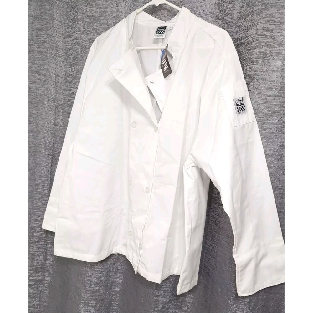 Chef Revival Chef Coat Mens L White Double‎ Breasted Crew Jacket